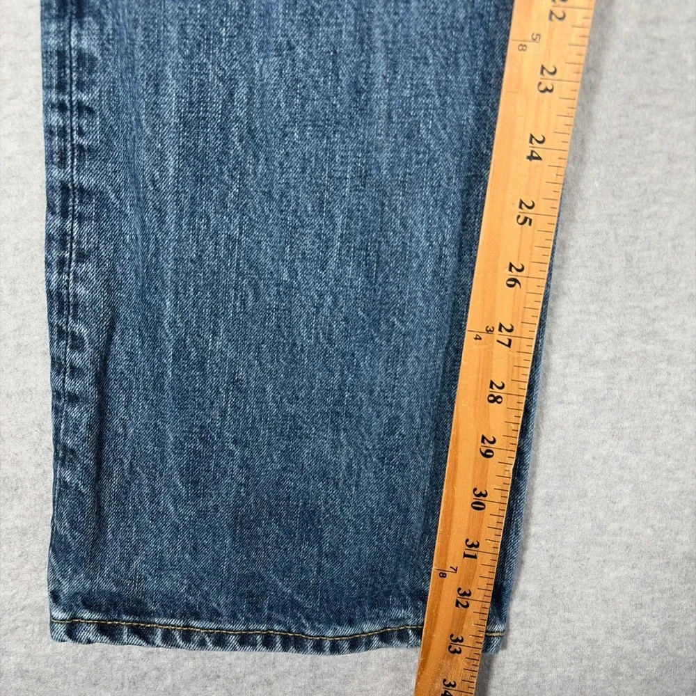 Abercrombie & Fitch The A&F Boot Jeans Men 34x34 Blue Distressed Vintage Bootcut